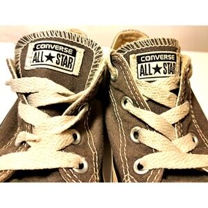 Converse All Star Canvas Shoes Infants 8 Lace Up‎ Sneakers 726091F Gray